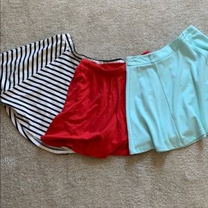 Three high waist skirts